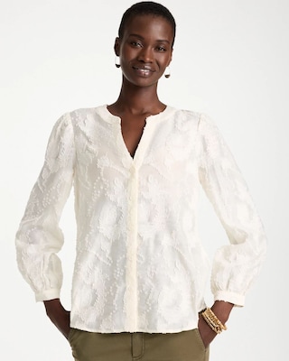 Clip Dot Jacquard Blouse | Chico's